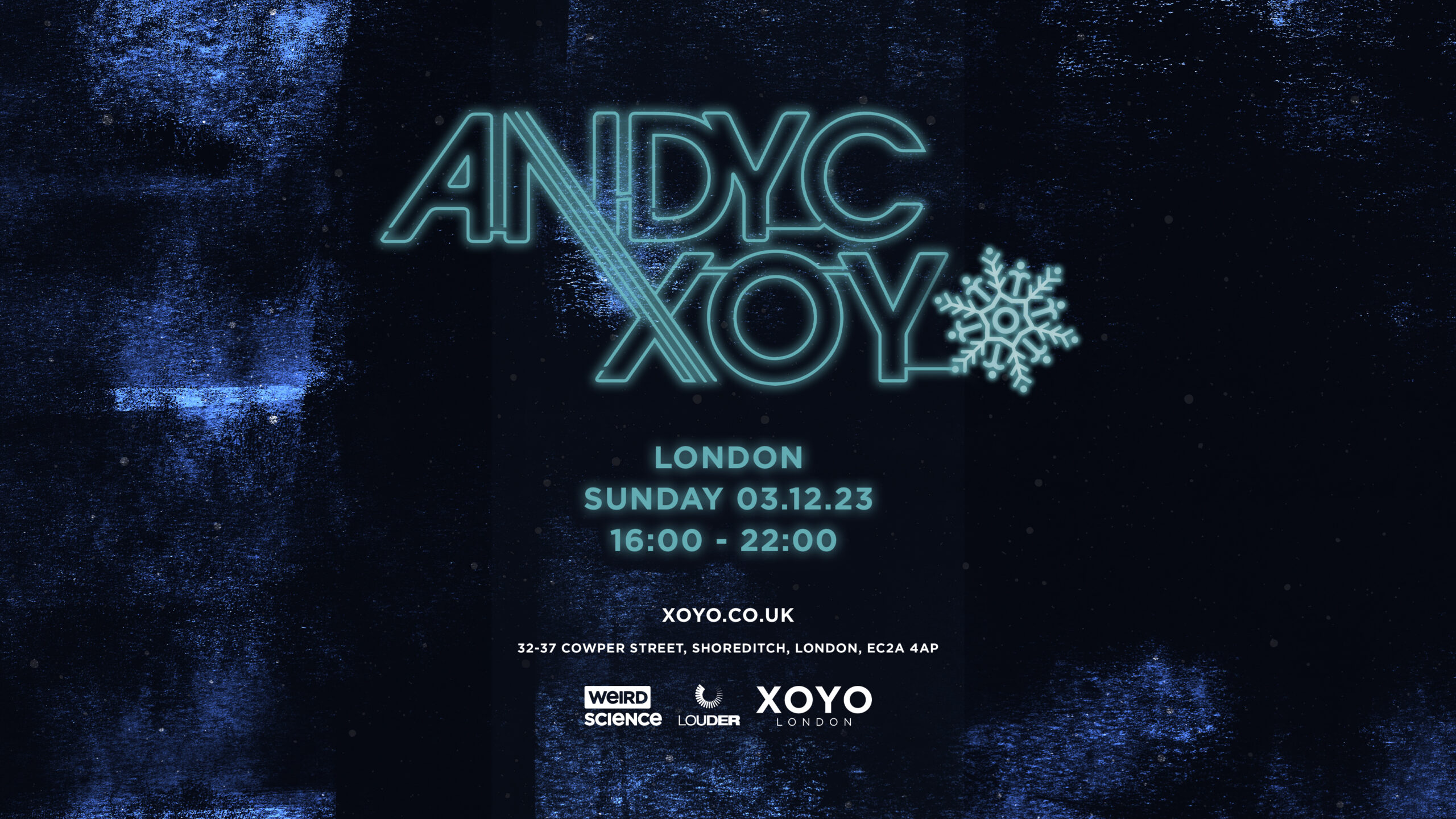 Andy C RETURNS to XOYO London for the BIGGEST Christmas party of the year! Join us on Sunday 3rd December 2023!